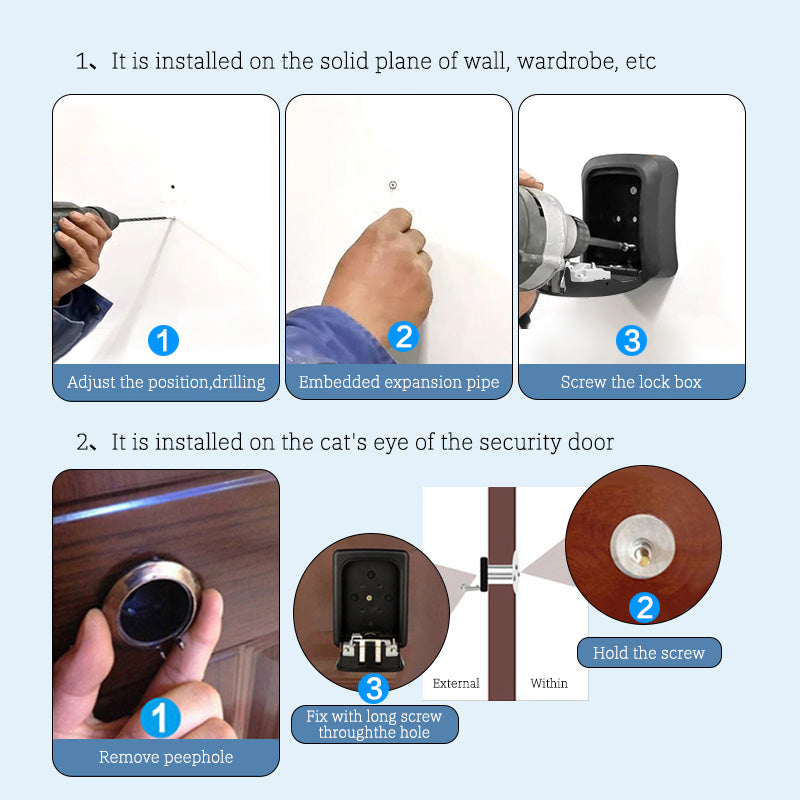 Smart Life Tuya Bluetooth Access Control Keypad Key Box (Black)