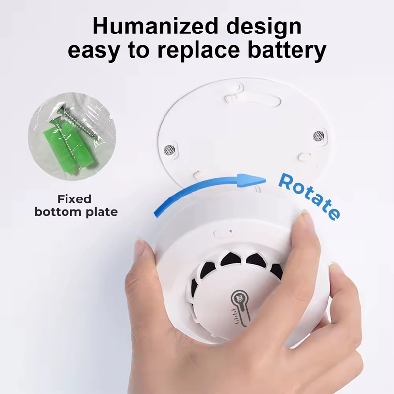 Smart Life Tuya Zigbee Smoke Temperature Humidity Detector Sensor w/ 80db Alarm Sound Speaker | 3V