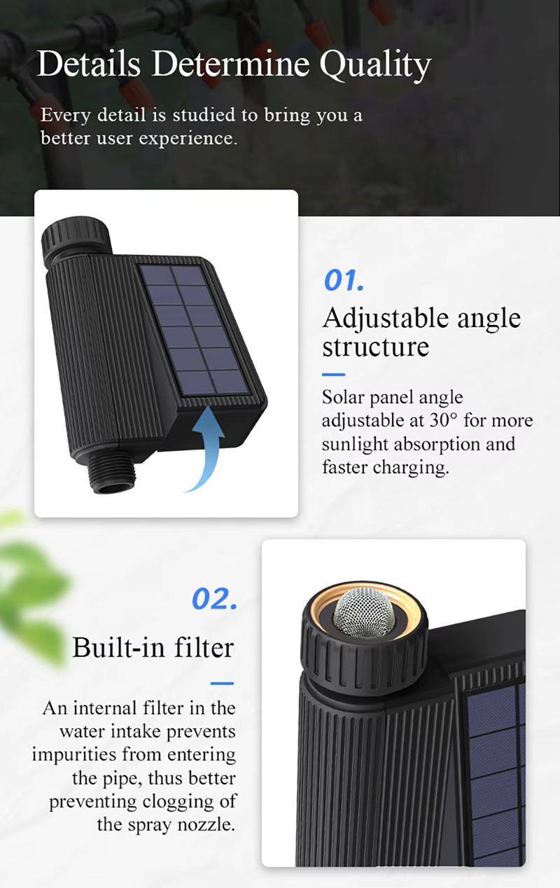 Smart Life Tuya WIFI Solar Irrigation Valve Sprinkler Timer Controller Switch | Solar & Battery