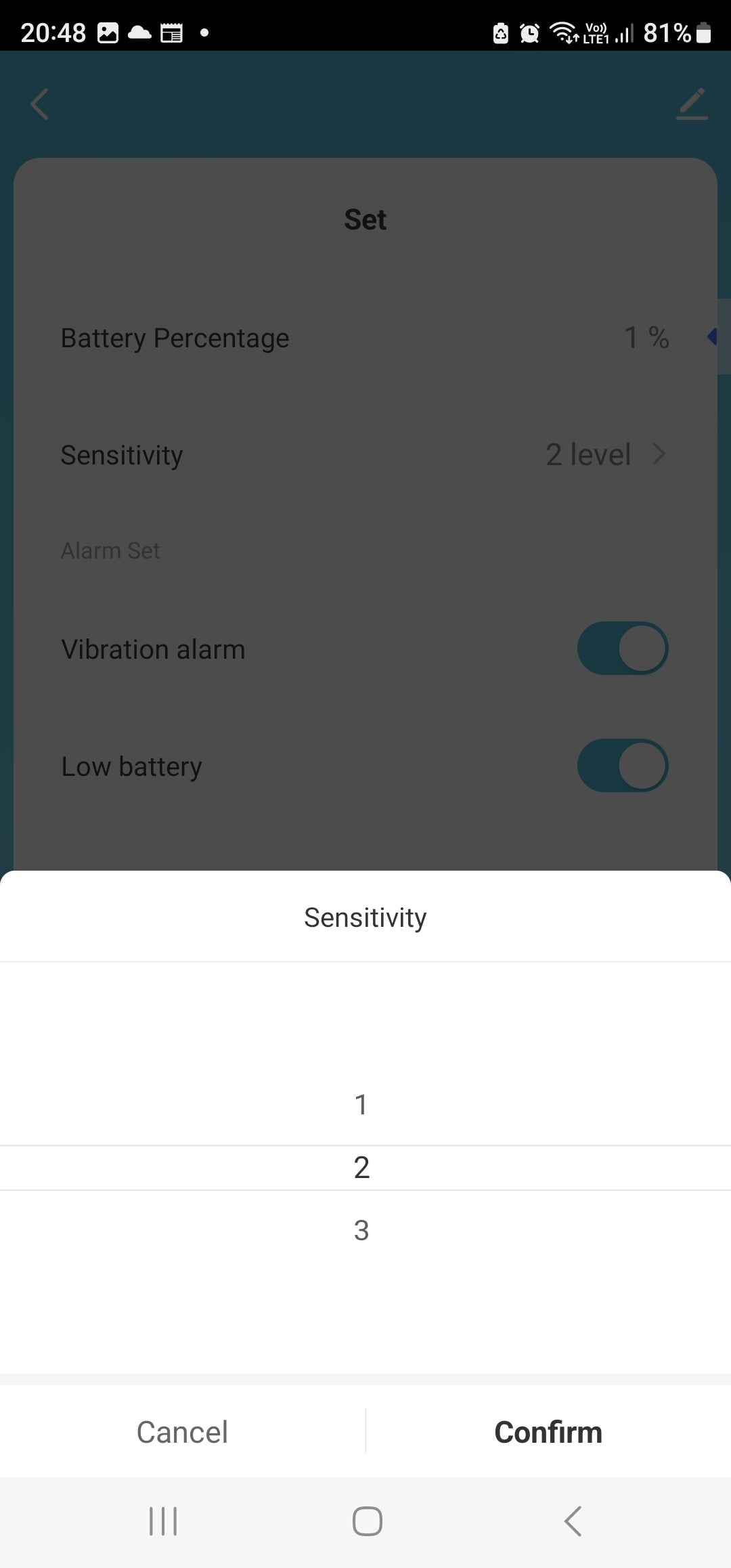 Smart Life Tuya WIFI Vibration Sensor Detector | 3V