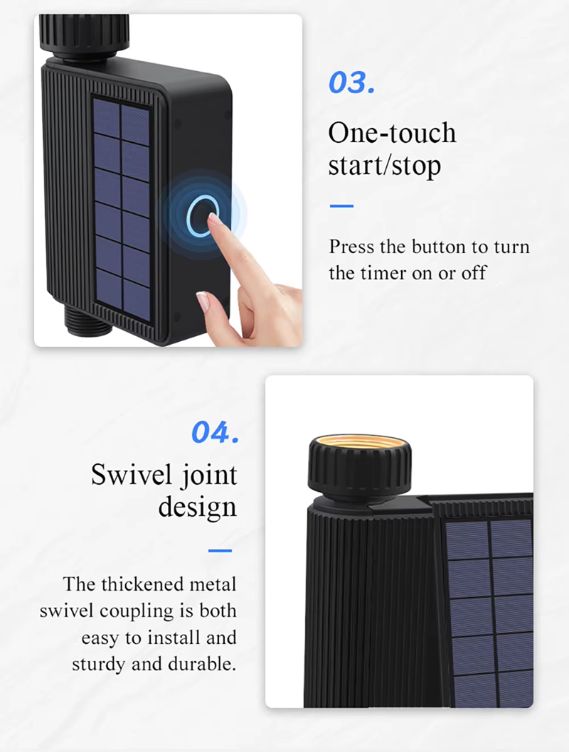 Smart Life Tuya WIFI Solar Irrigation Valve Sprinkler Timer Controller Switch | Solar & Battery