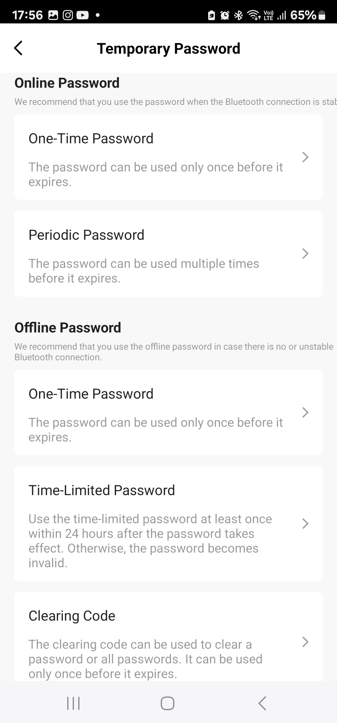 Smart Life Tuya Bluetooth Access Control Fingerprint Keypad Card Key Cylinder Door Lock (Black)