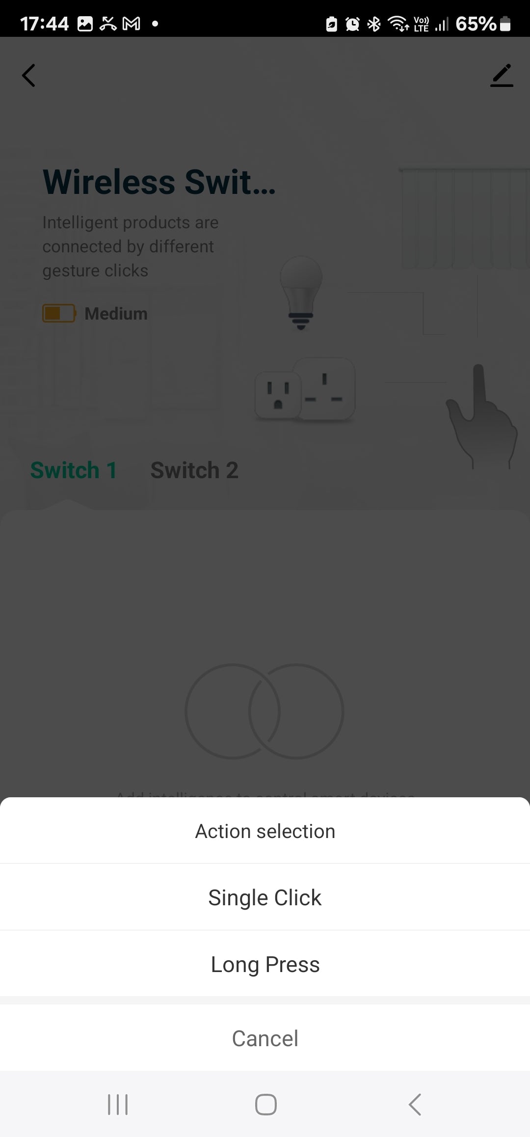 Smart Life Tuya WIFI Wireless 2CH Scene Switch | 4 Scenes | 3V