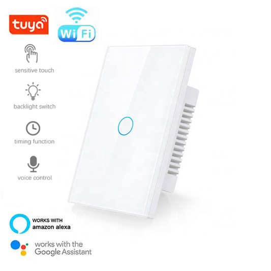 Smart Life Tuya WIFI 1CH US LED Neutral / No Neutral Smart Light Switch (White)