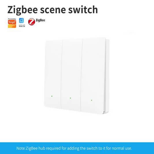 Smart Life Tuya Zigbee Wireless 3CH Scene Switch 9 Scenes