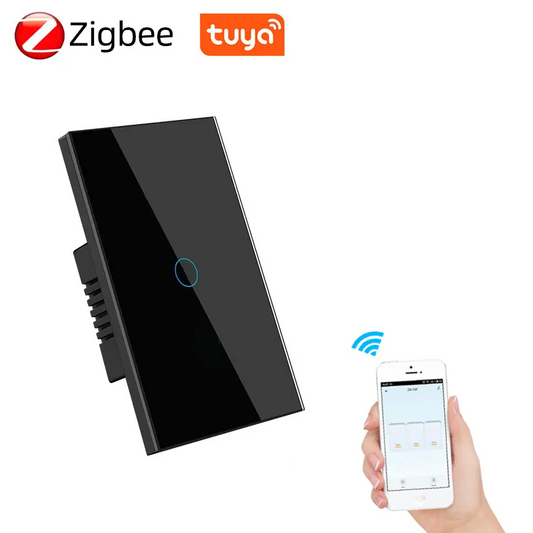 Smart Life Tuya Zigbee 1CH US LED Neutral or No Neutral Smart Switch (Black)
