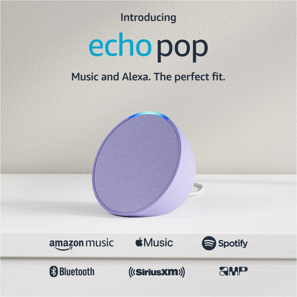 Echo Pop Full sound compact smart speaker with Alexa Lavender Bloo –  Digital Life