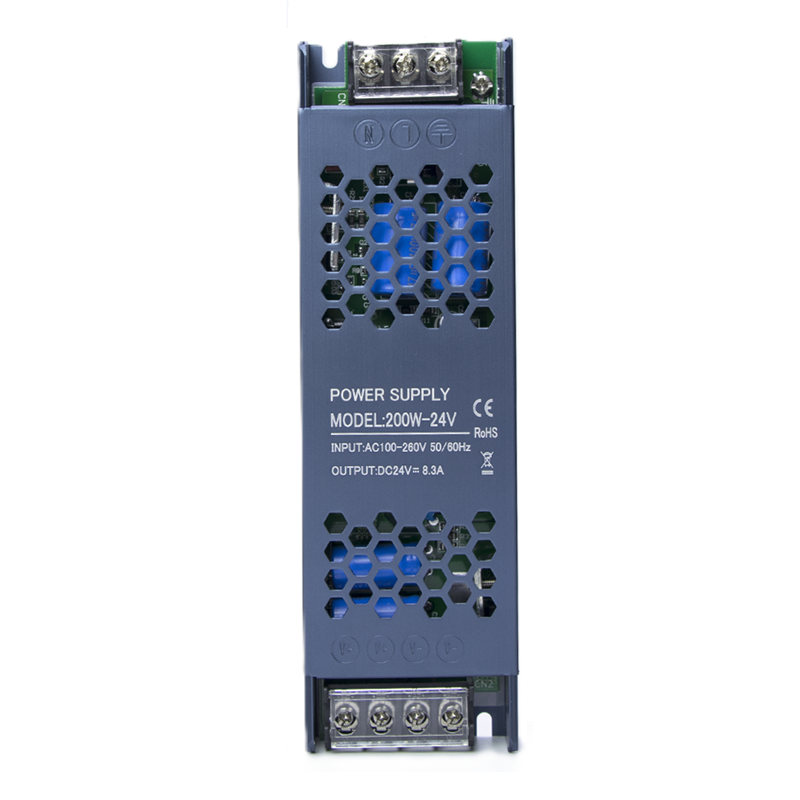 DC 24V 8.3A 200W Slim LED Driver Constant Voltage Power Supply for LED Strips & Lighting | AC Input