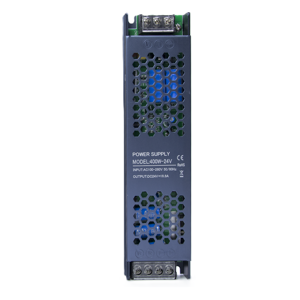 DC 24V 16.6A 400W Slim LED Driver Constant Voltage Power Supply for LED Strips & Lighting | AC Input