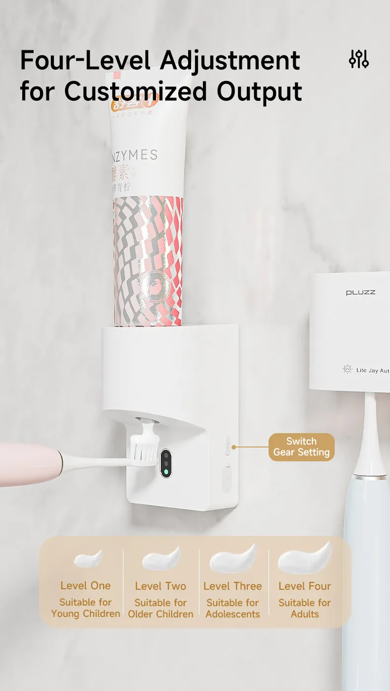 Electric Toothpaste Squeezer Dispenser | 5V Rechargeable | Fits Toothpaste Tube | Wall Mounted