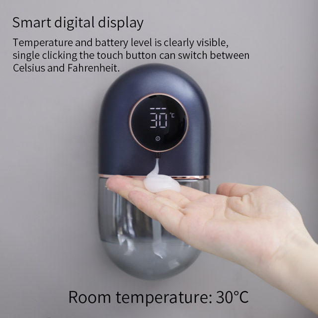 Electric Soap Gel Dispenser | 5V Rechargeable | 320ml refillable | Wall Mounted (Blue)