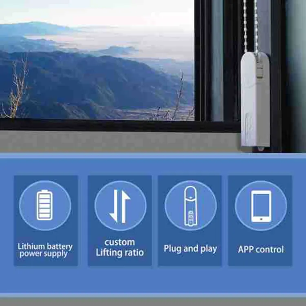 Smart Life Tuya Zigbee Blinds Curtain Chain Motor | Solar charging w/ Built in Battery & Remote | 5V