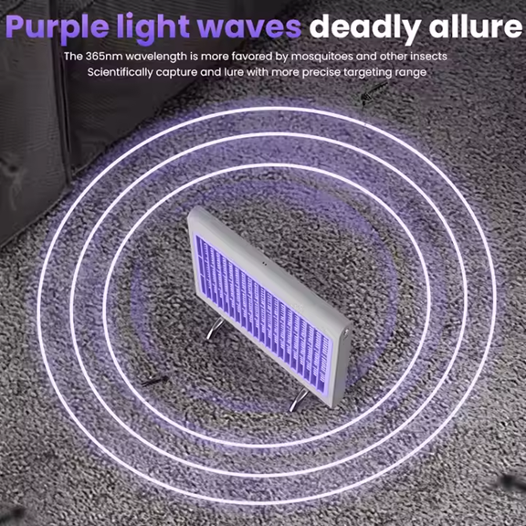Mosquito Insect Fly Traps UV Purple Light Lamp | 5V Rechargeable | Desk Standable | White