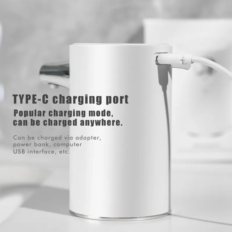 Electric Single Soap Gel Dispenser | 5V Rechargeable | Fits on top of bottle (Blue)