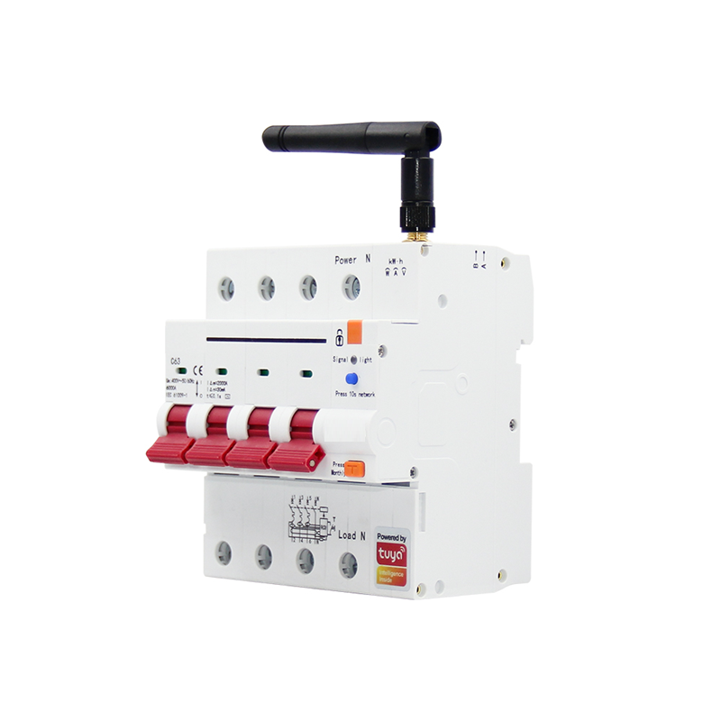 Smart Life Tuya WIFI 4P w/ Leakage 230V 63A 13800W 13.8KW MCB Switch w/ Power Monitor