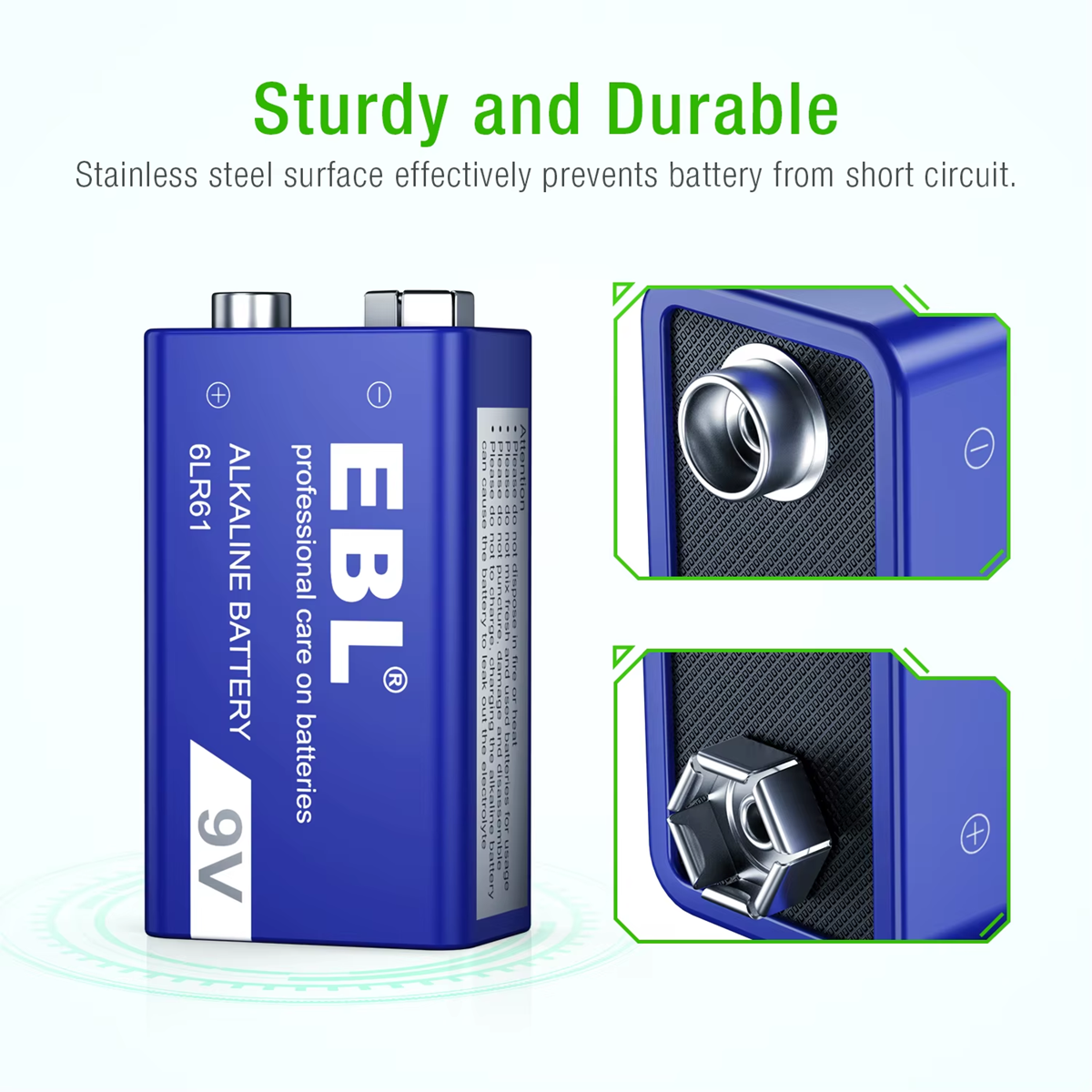 EBL 9V Alkaline Battery | 1.5V | 550mAh | 1 Pack