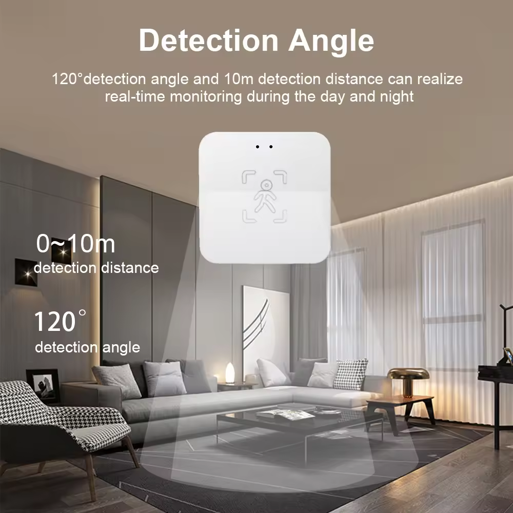 Smart Life Tuya Zigbee Human Presence Motion Detector w/ Light Sensor | 5V | Wall/ Ceiling Mounted