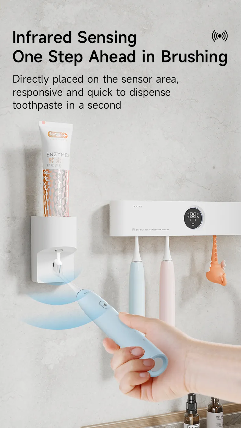 Electric Toothpaste Squeezer Dispenser | 5V Rechargeable | Fits Toothpaste Tube | Wall Mounted