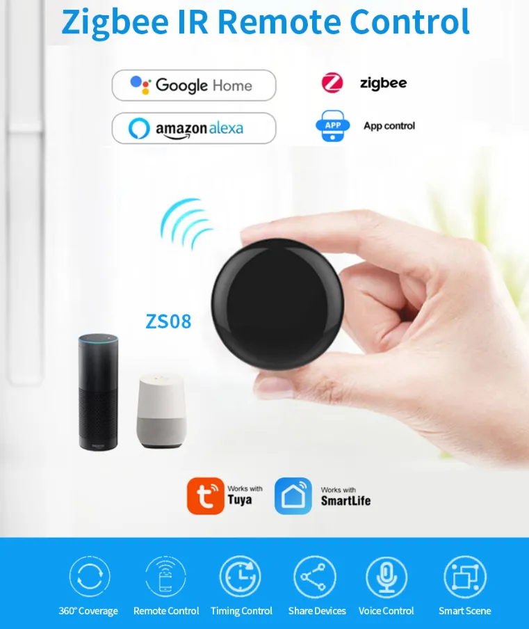 Smart Life Tuya Zigbee IR Remote Control | Requires Zigbee Wired Hub