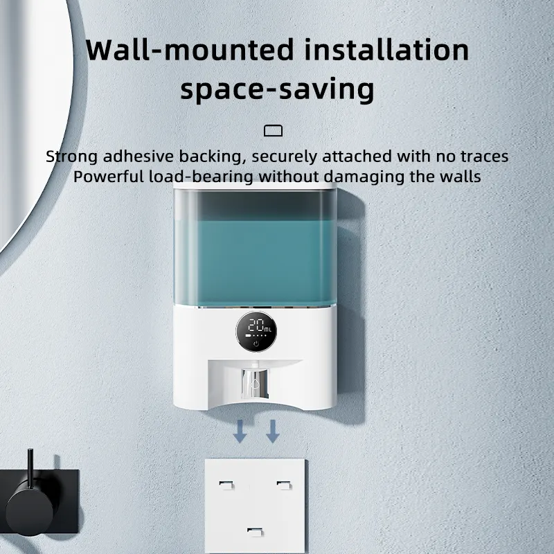 Electric Mouthwash Liquid Dispenser | 5V Rechargeable | 500ml Refillable | Wall Mounted | Black