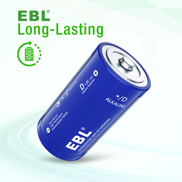 EBL D Alkaline Battery | 1.5V | 20000mAh | 2 Pack