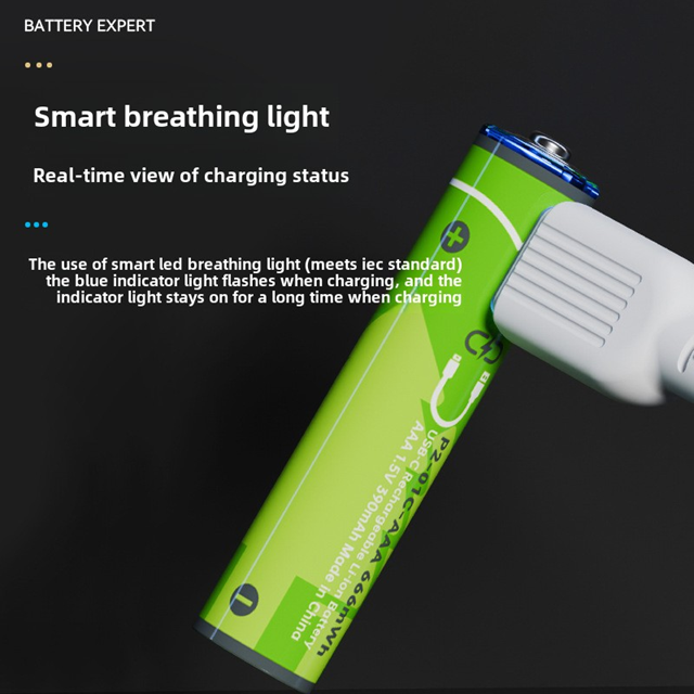 BESTON AAA USB C Rechargeable Lithium-ion Battery | 10440 | 1.5V | 390mAh | 4 Pack