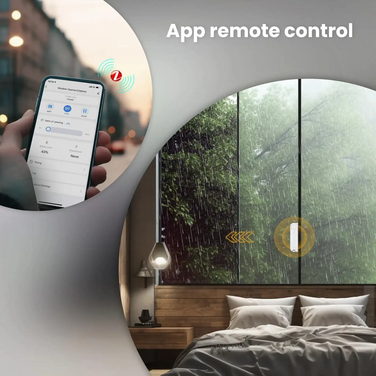 Smart Life Tuya Zigbee Sliding Door Window Opener Closer | Solar charging w/ Built in Battery & Remote | 5V
