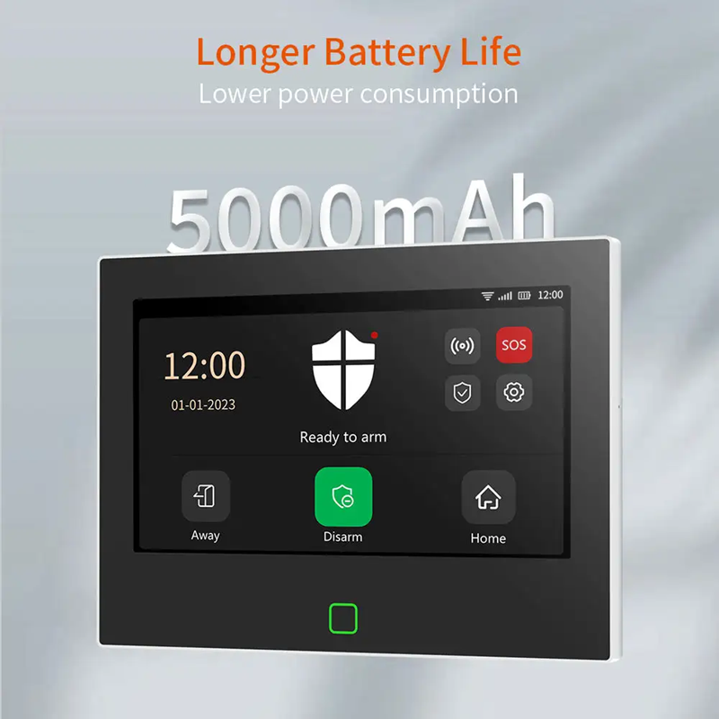 Smart Life Tuya WIFI 4G SIM Card 7 inch Touch Screen Alarm System | H700 | 5V/ 12V w/ Backup Battery