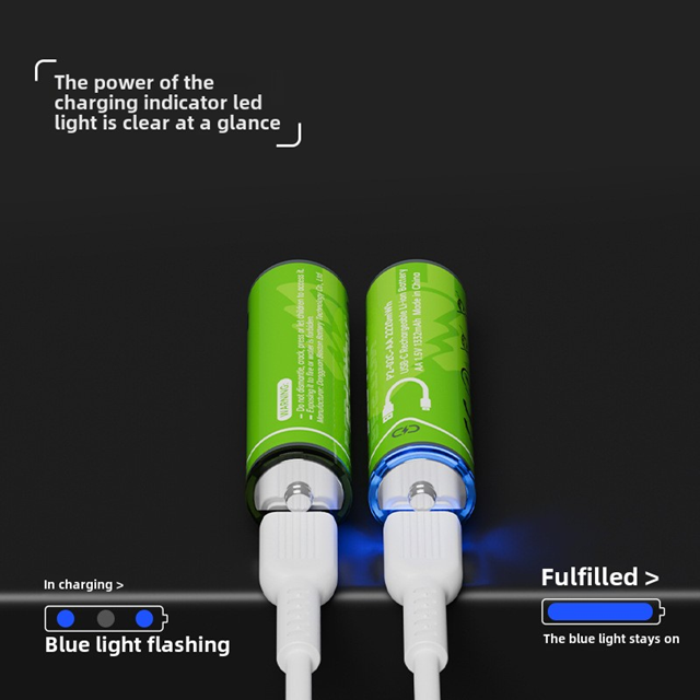 BESTON AA USB C Rechargeable Lithium-ion Battery | 14500 | 1.5V | 2000mAh | 4 Pack