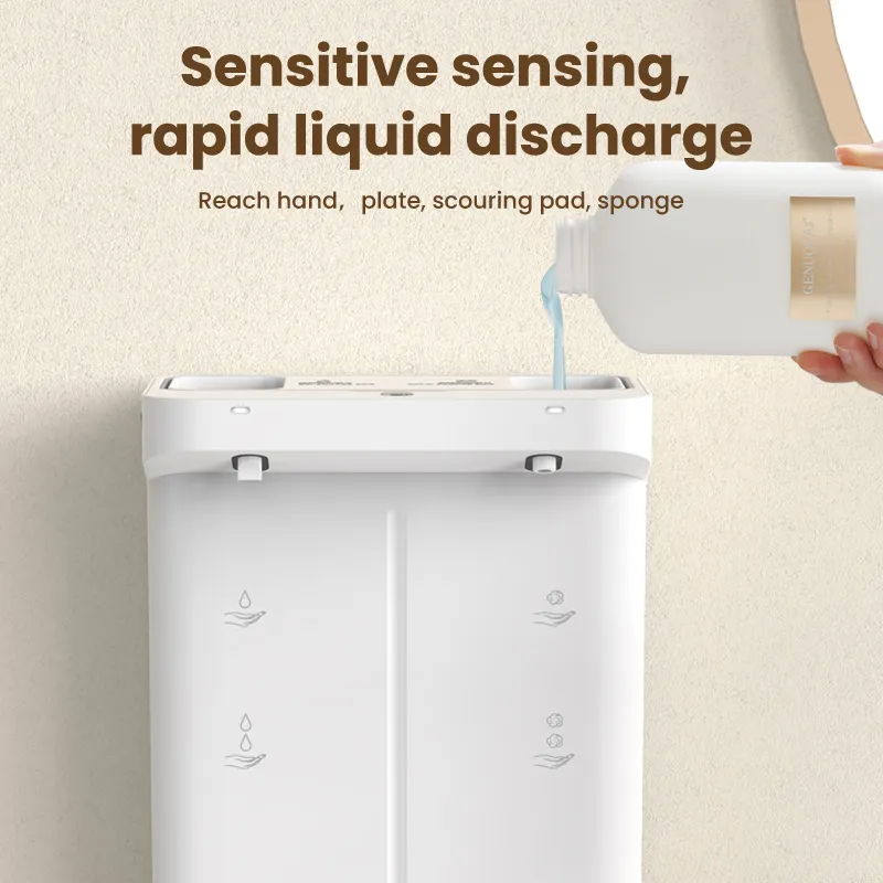 Electric Dual Soap Foam Gel Dispenser | 5V Rechargeable | 280ml refillable | Wall Mounted