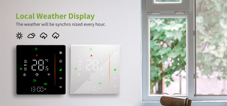 Smart Life Tuya WIFI Thermostat LCD Display Touch Screen Floor Heating Temperature Controller (White)