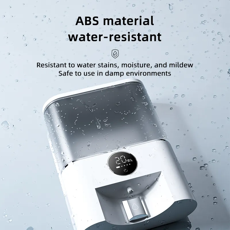 Electric Mouthwash Liquid Dispenser | 5V Rechargeable | 500ml Refillable | Wall Mounted | Black