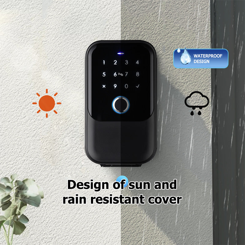 Smart Life Tuya Bluetooth Access Control Fingerprint Keypad Card Key Box (Black)
