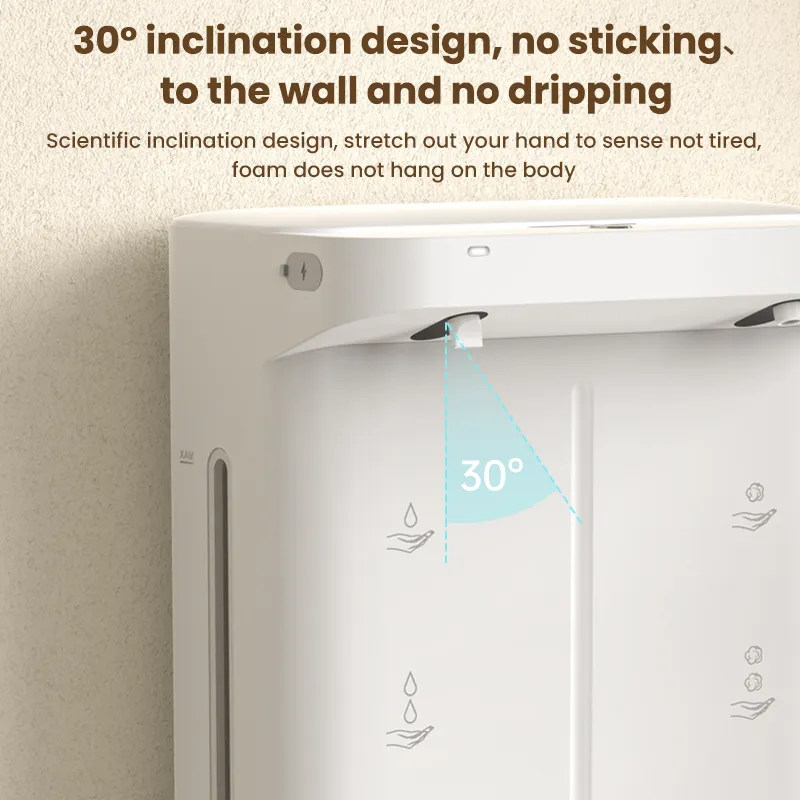 Electric Dual Soap Foam Gel Dispenser | 5V Rechargeable | 280ml refillable | Wall Mounted