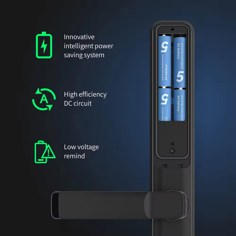 Smart Life Tuya WIFI Waterproof Access Control Fingerprint Keypad Card Video Doorbell Handle Lock F5