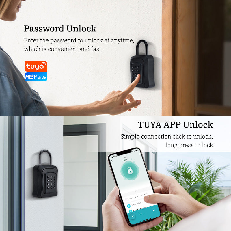 Smart Life Tuya Bluetooth Access Control Keypad Key Box (Black)