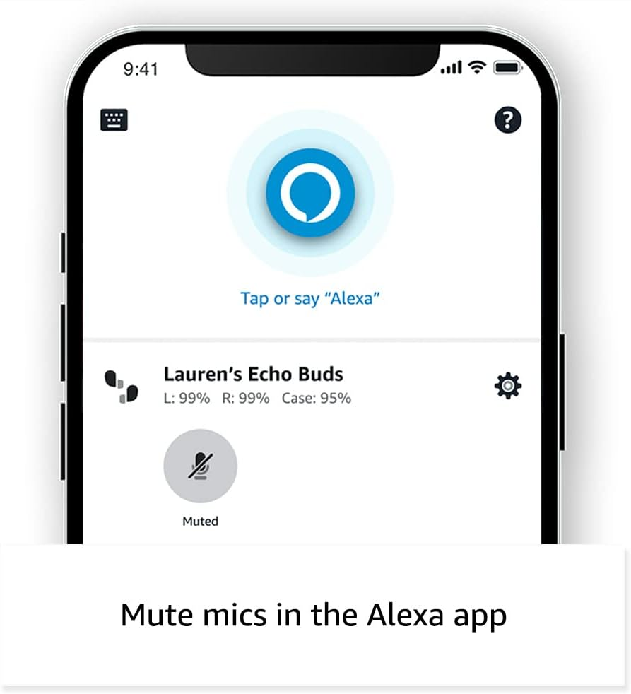 All-new Echo Buds (2023 Release) True Wireless Bluetooth 5.2 Earbuds with Alexa, charging case White