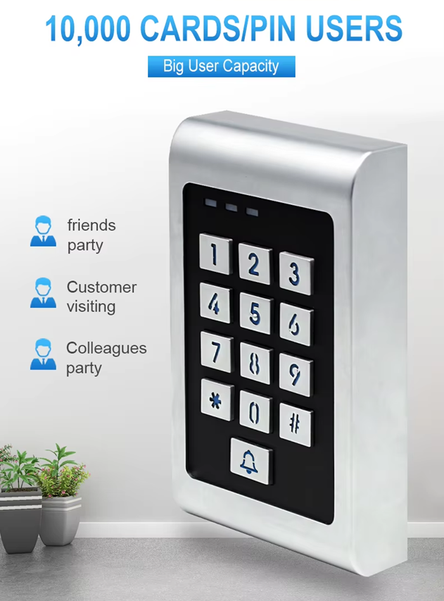 Smart Life Tuya WIFI Access Control 12V Keypad Card Doorbell for Door Gate Garage | IP66 Waterproof