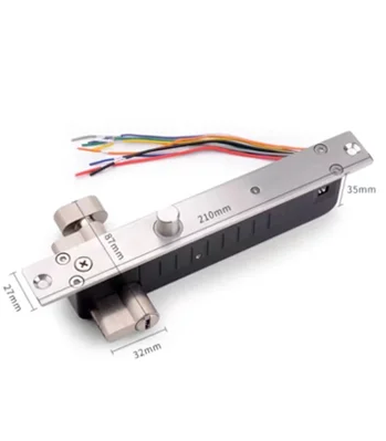 Electric Bolt Lock 12V 24V Fail-Secure w/ Key Cylinder & Contact Sensor for Door Gate Garage