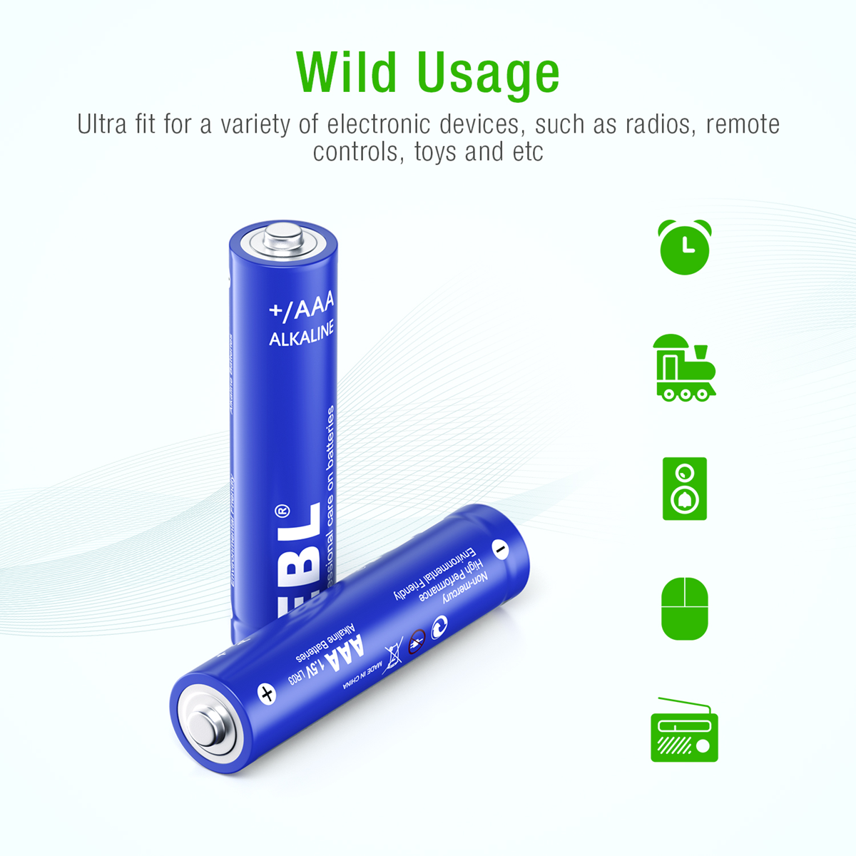 EBL AAA Alkaline Battery | 1.5V | 1150mAh | 4 Pack