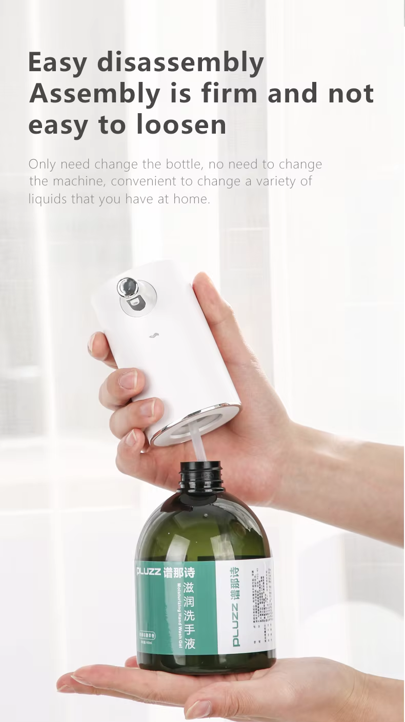 Electric Single Soap Gel Dispenser | 5V Rechargeable | Fits on top of bottle (Blue)