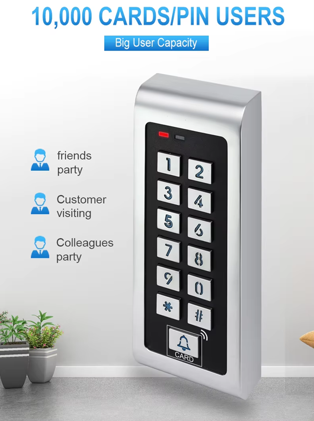 Smart Life Tuya WIFI Access Control 12V Keypad Card Doorbell for Door Gate Garage | IP66 Waterproof