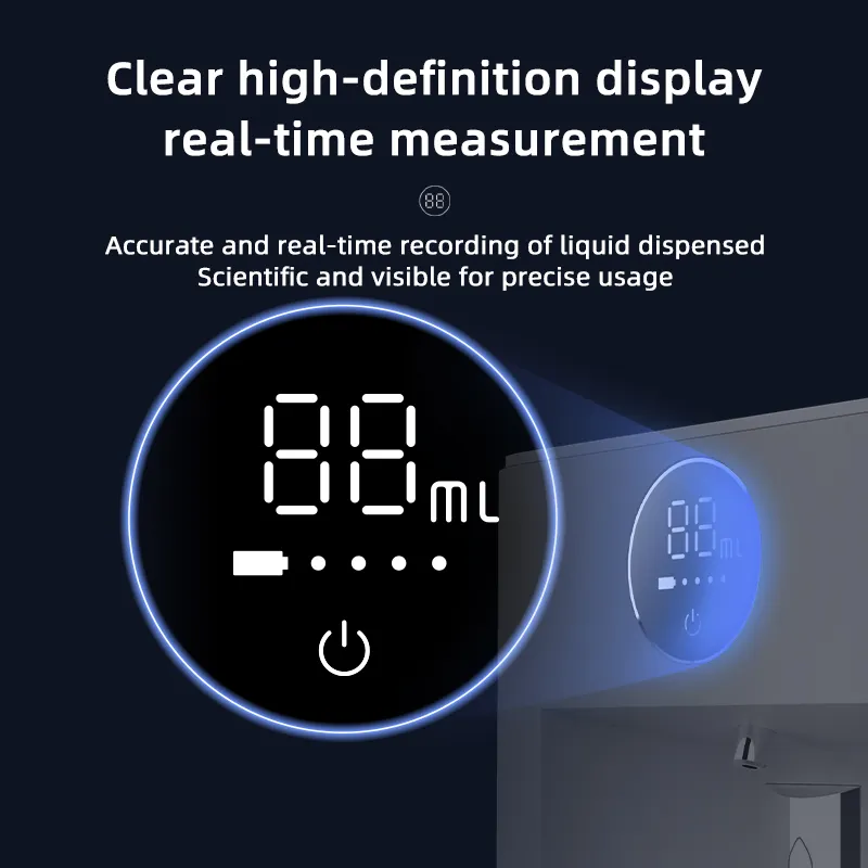 Electric Mouthwash Liquid Dispenser | 5V Rechargeable | 500ml Refillable | Wall Mounted | Black