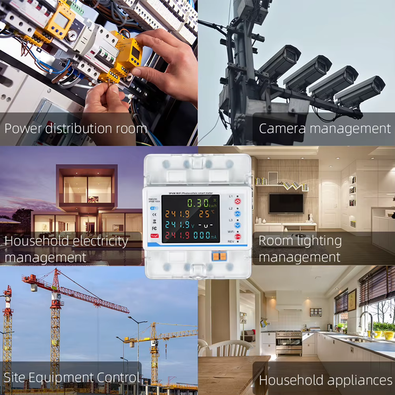 Smart Life Tuya WIFI 4P 230V 100A 23000W 23KW MCB Switch Circuit Breaker w/ Power Monitor