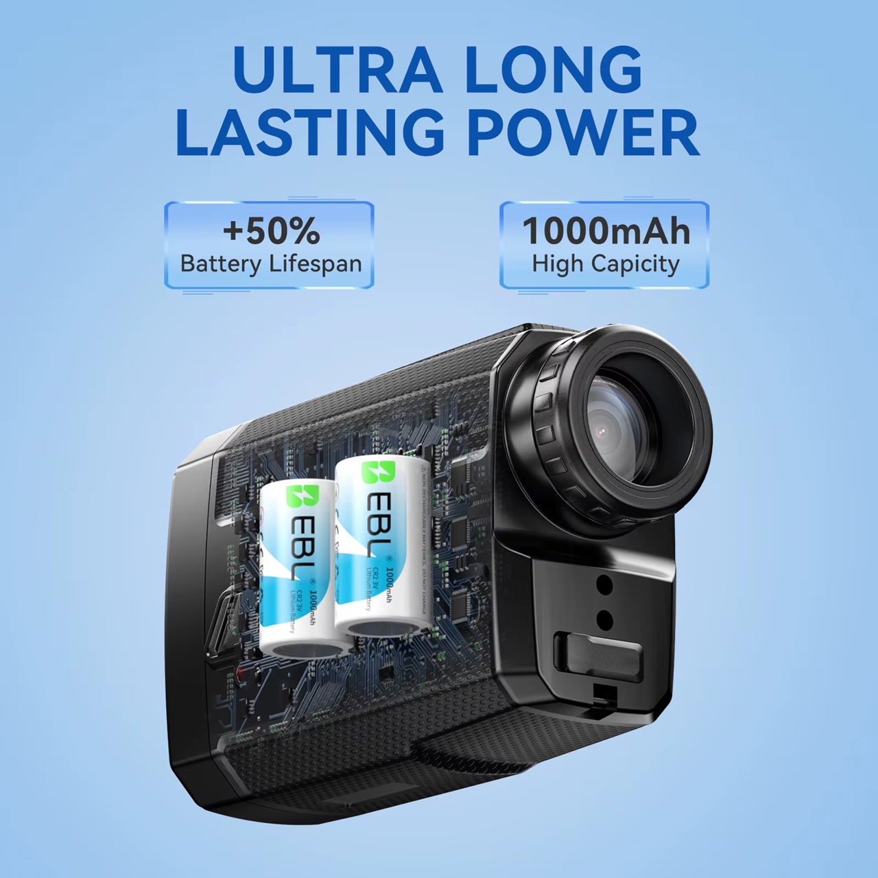 EBL CR2 Lithium Battery | 3V | 1000mAh | 4 Pack