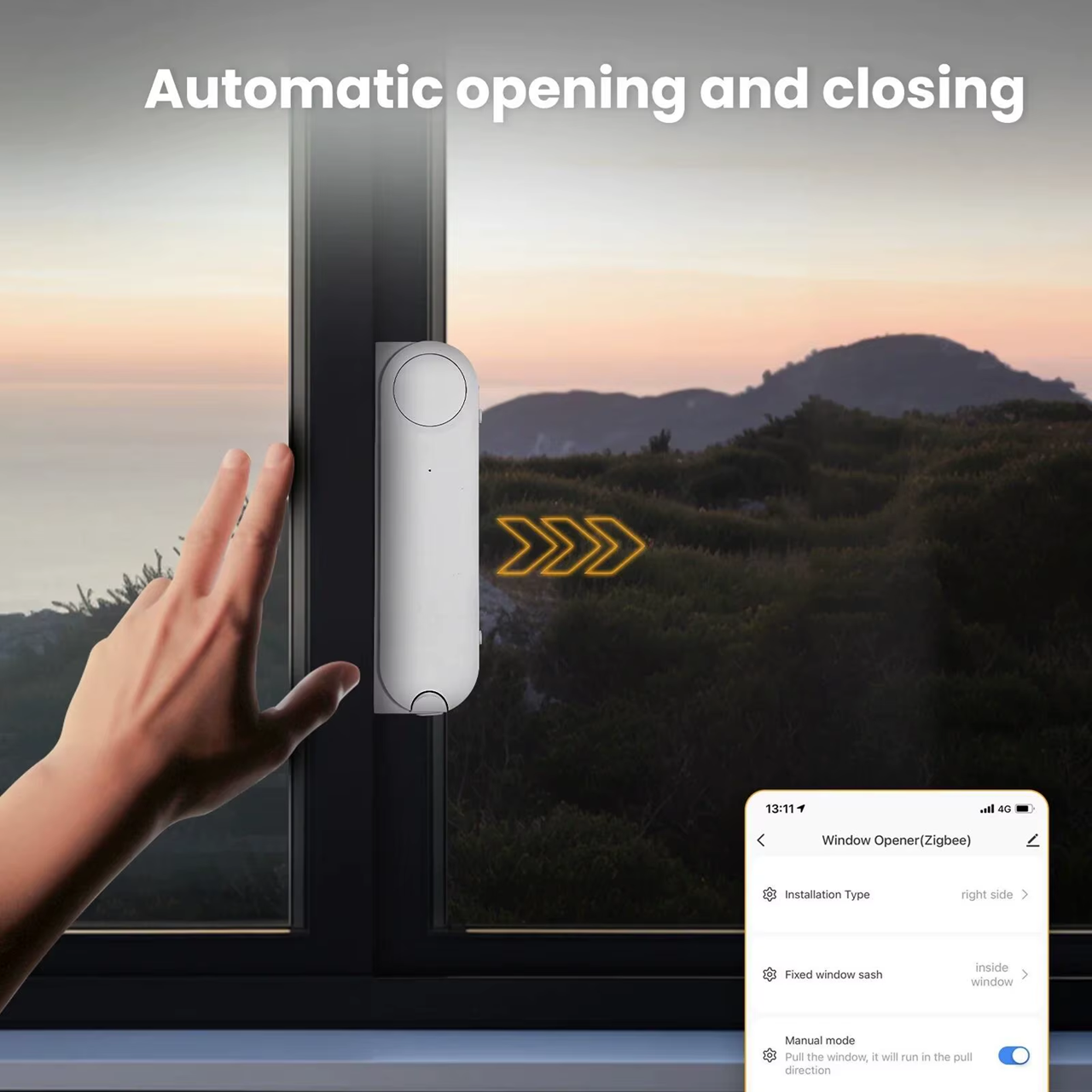 Smart Life Tuya Zigbee Sliding Door Window Opener Closer | Solar charging w/ Built in Battery & Remote | 5V