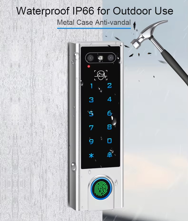 Smart Life Tuya WIFI Access Control 12V Face Fingerprint Keypad Card Doorbell | IP66 | DLVF3