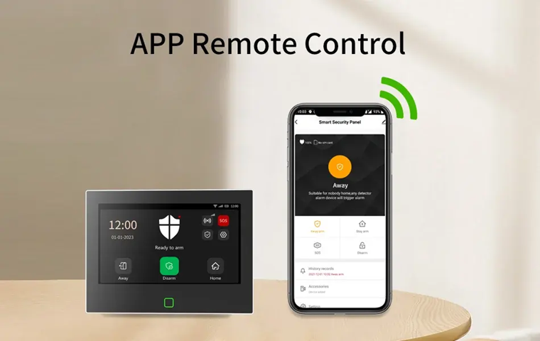 Smart Life Tuya WIFI 4G SIM Card 7 inch Touch Screen Alarm System | H700 | 5V/ 12V w/ Backup Battery