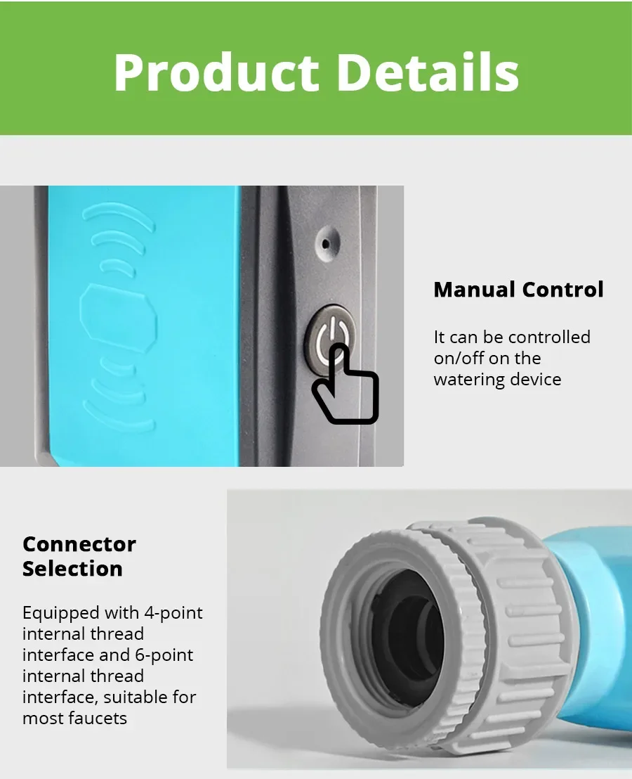 Smart Life Tuya Bluetooth Irrigation Valve Sprinkler Timer Controller Switch | Battery Operated