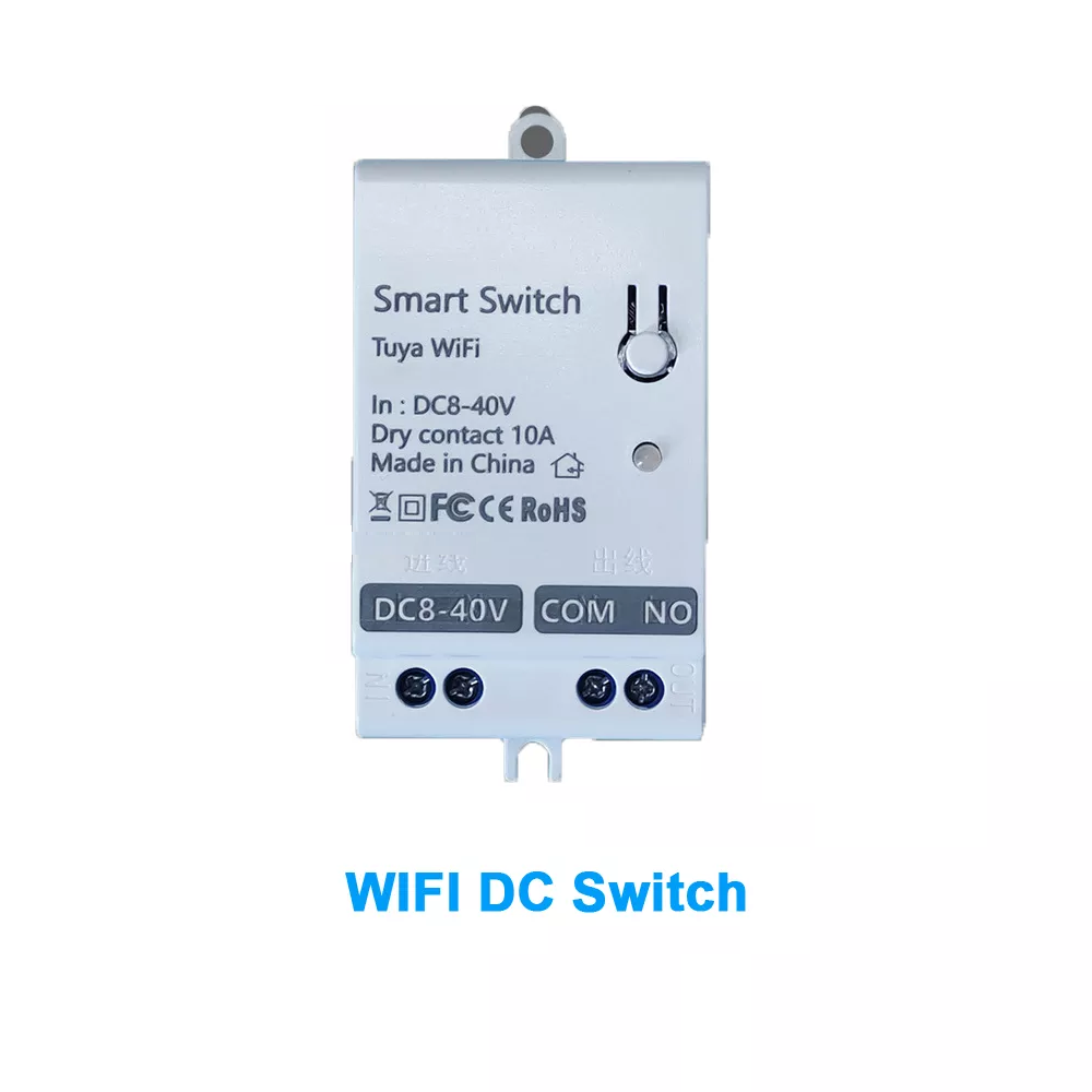 Smart Life Tuya WIFI 1CH DC8-40V 12V 24V 10A Max Dry Contact Switch Relay w/ RF433